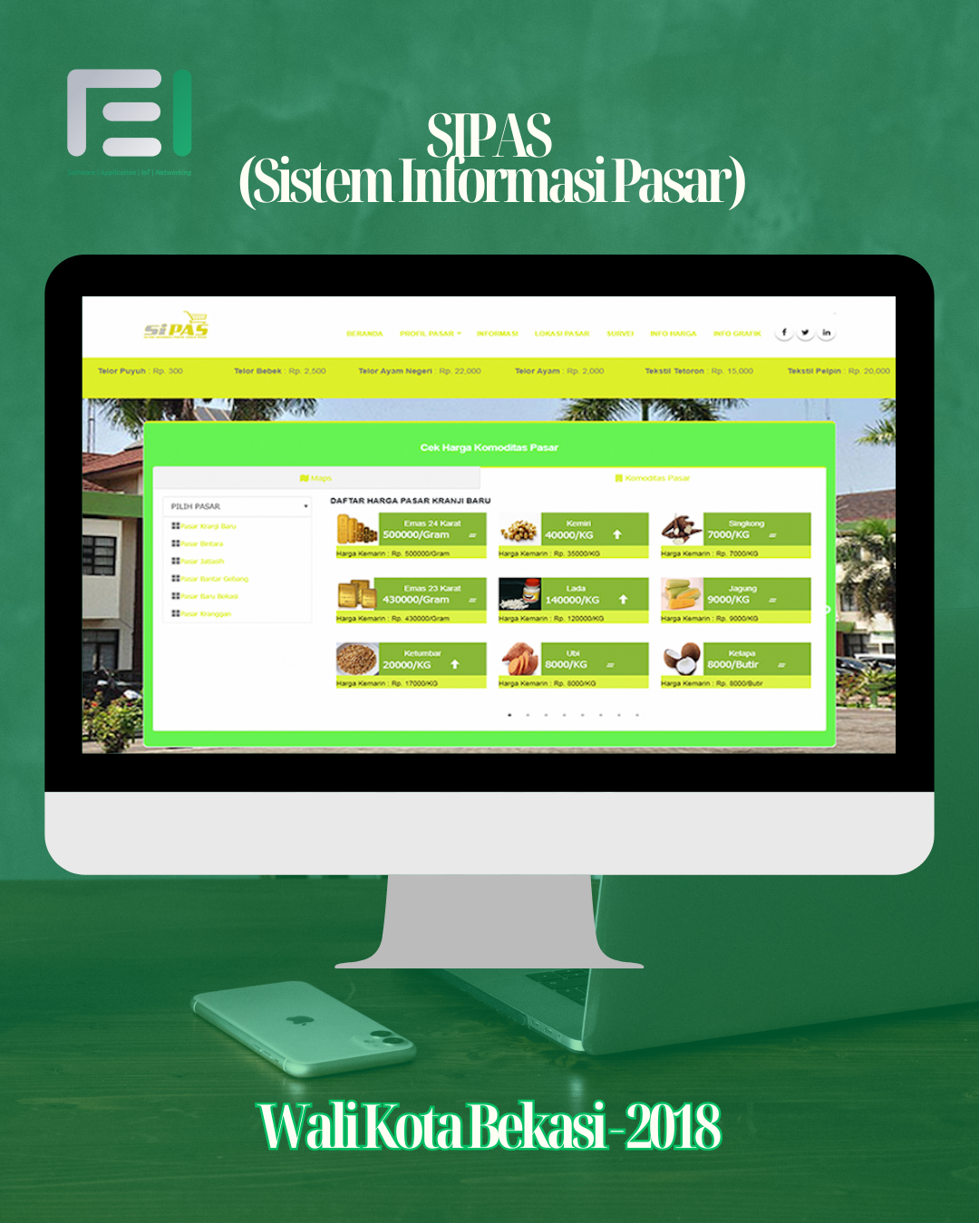 SIPAS - Sistem Informasi Pasar (Wali Kota Bekasi)